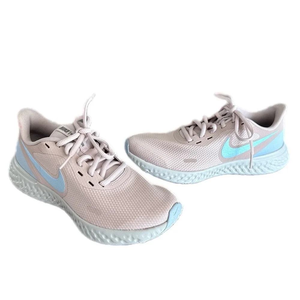 Nike Women's Revolution 5 Barely Rose Hydrogen‎ Blue Shoes- size 7